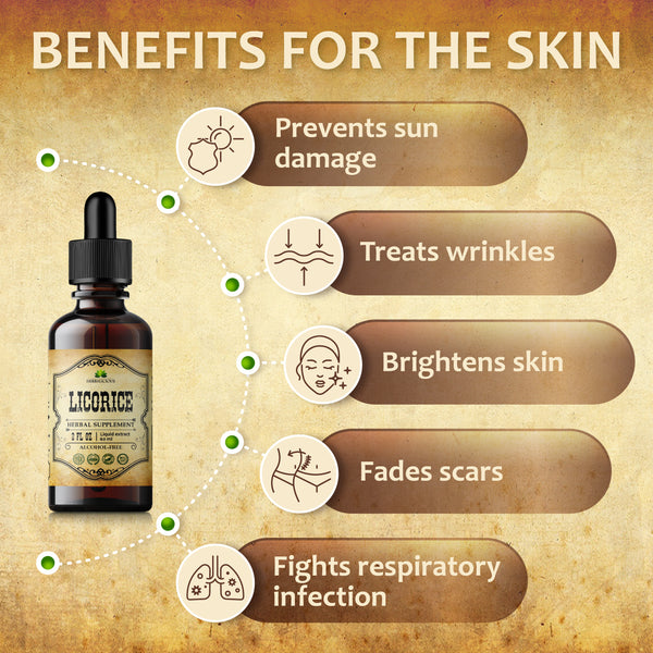 Licorice Root Extract 2oz - Glycyrrhiza Glabra Digestion Restore Respiratory Health Fatigue & Immunity Support Vegan