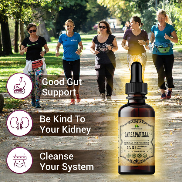 Sarsaparilla Root Extract 2oz - Smilax Ornata Herb Supplement, Non-GMO Support for Immunity, Skin, Kidney Function, Liver Wellness, Fillers