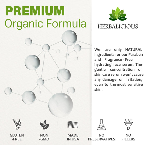 Hyaluronic Acid Hydrating Anti-Aging Serum for Fine Lines , Wrinkles (2oz)