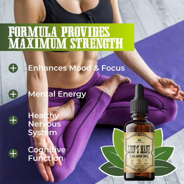 Boost Brainpower & Calm with Lion's Mane Mushroom Tincture (4oz) - Natural Memory & Focus Support