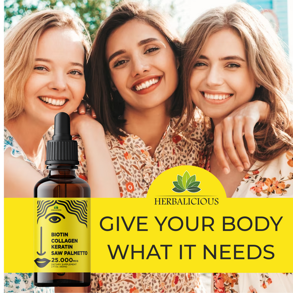 Liquid Collagen Supplements for Women - Comprehensive Formula Hair Skin Nails Supplement with 10000mcg Collagen 5000 mcg Biotin 5000 mcg Keratin 5000 mcg Saw Palmetto, 2fl oz