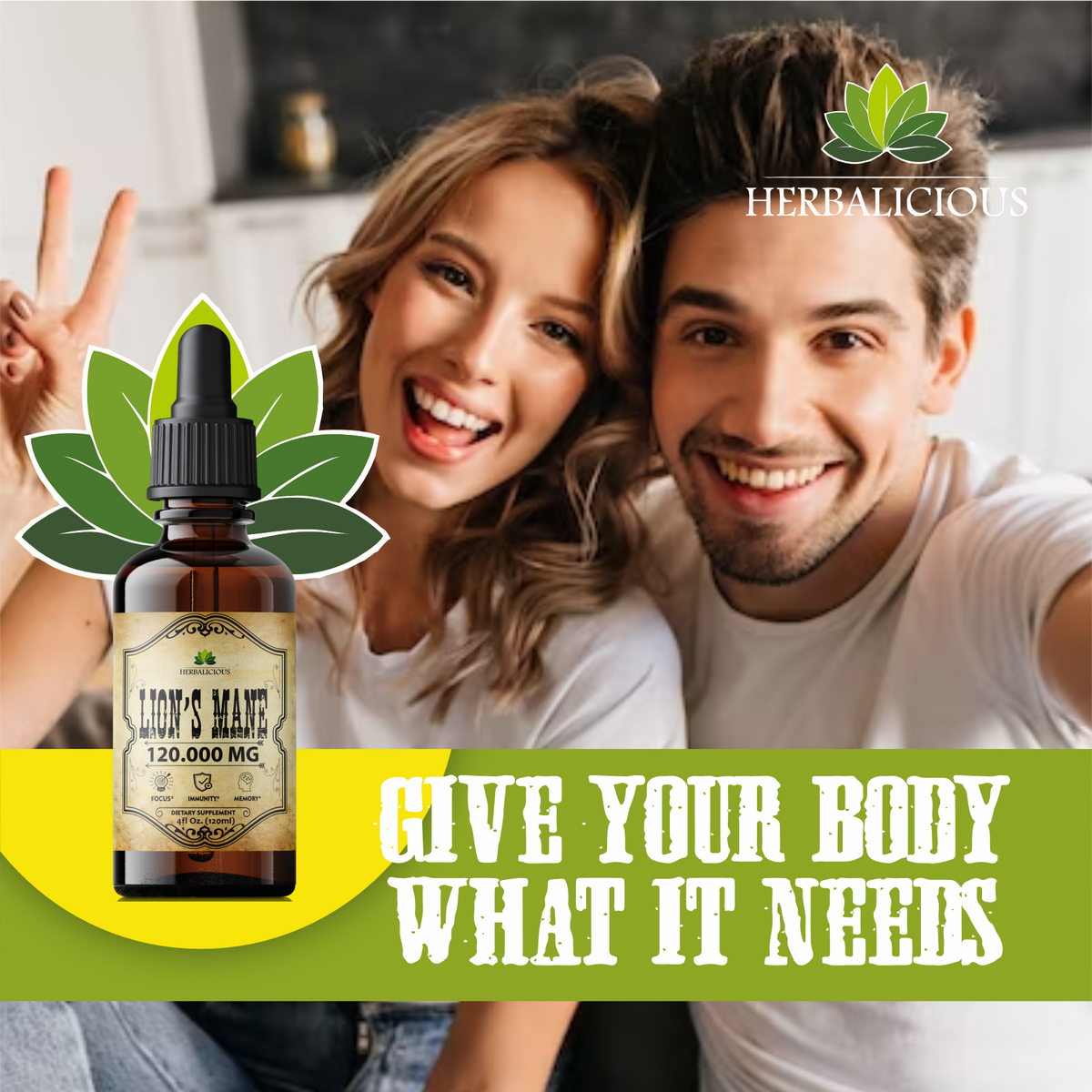 Boost Brainpower & Calm with Lion's Mane Mushroom Tincture (4oz) - Natural Memory & Focus Support