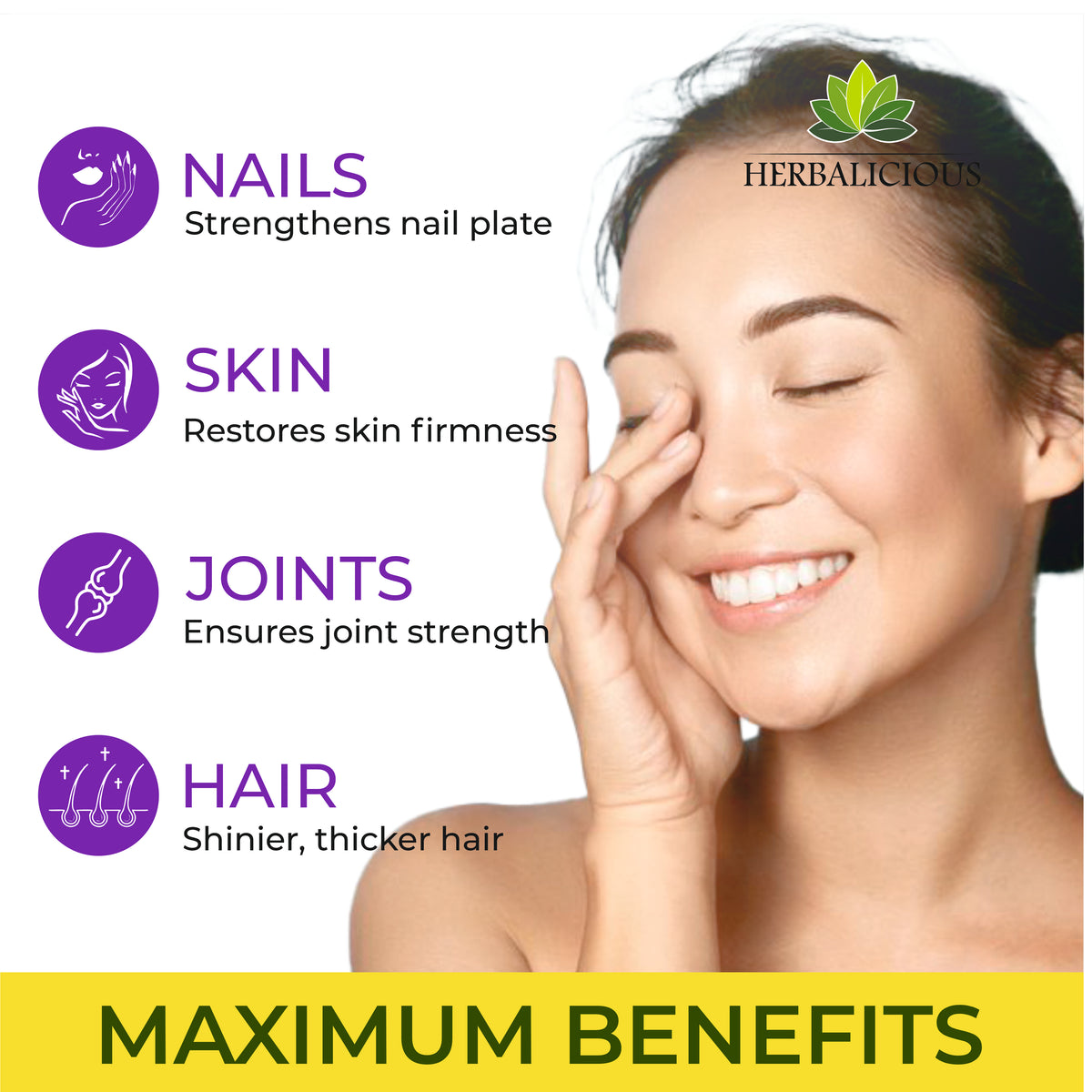 Biotin Vitamins with Collagen, Keratin & Saw Palmetto for Women and Men - Biotin 10000 mcg Hair Skin Nails Supplement for Hair, Skin, and Nails Wellness, 120 Capsules