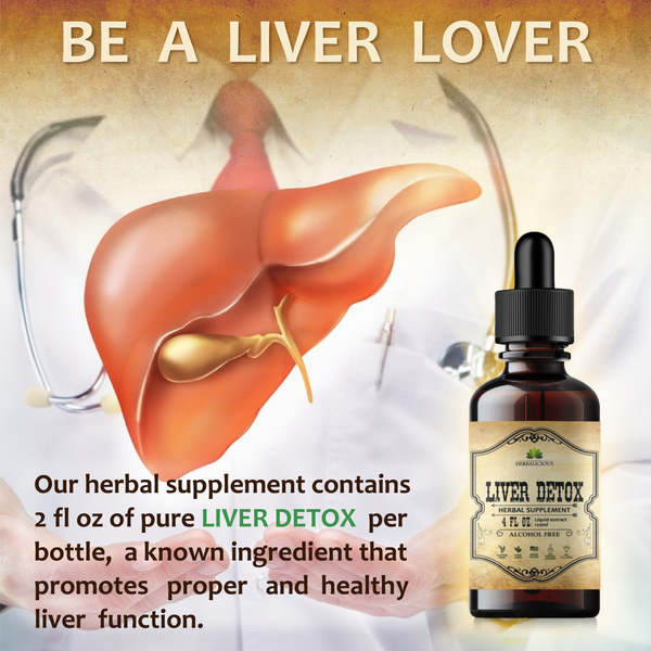 Liver Supplement – Natural Liver Support Drops – Herbal Supplement Drink with Milk Thistle, Angelica Root, Dandelion Root, Turmeric, Peppermint - Liver Cleanse Detox – 4 fl oz