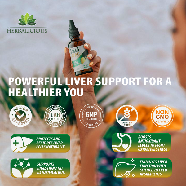 Liver Support NAC, Milk Thistle, Dandelion Root, Chicory, Turmeric, Chanca Piedra, Beet Root, and Zinc – Promotes Liver Detox and Cellular Health – 4 fl oz