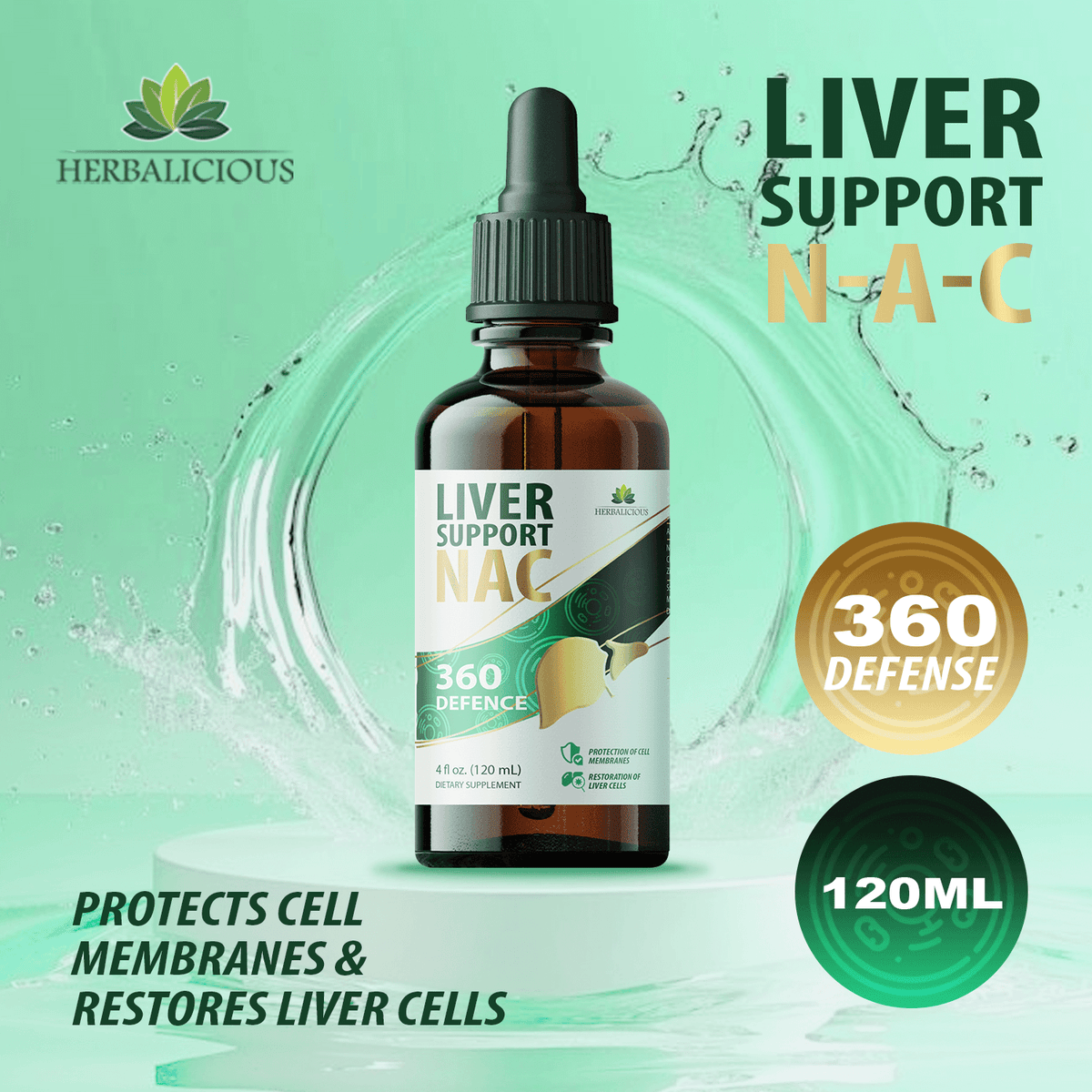 Liver Support NAC, Milk Thistle, Dandelion Root, Chicory, Turmeric, Chanca Piedra, Beet Root, and Zinc – Promotes Liver Detox and Cellular Health – 4 fl oz.