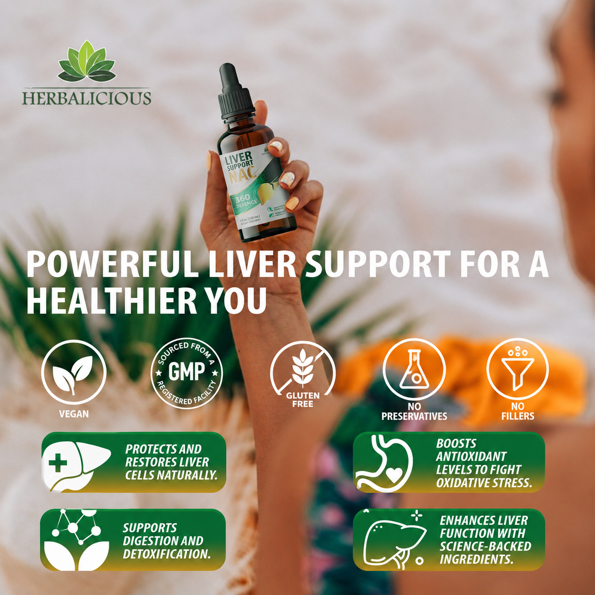 Liver Support Liquid Supplement – NAC Formula 4 fl oz