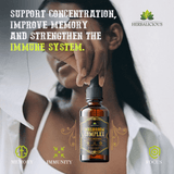 Mushroom Complex – 8 Mushroom Supplement for Focus, Memory, and Immune Support – High Potency 120,000mg Blend – Lion’s Mane, Reishi, Cordyceps, Turkey Tail, Chaga 4 fl oz.