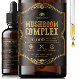 Mushroom Complex – 8 Mushroom Supplement for Focus, Memory, and Immune Support – High Potency 120,000mg Blend – Lion’s Mane, Reishi, Cordyceps, Turkey Tail, Chaga 4 fl oz.