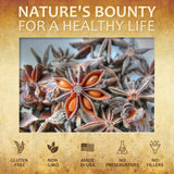 Star anise immune supplement with herbal ingredients for wellness, gluten-free and non-GMO, promoting a healthy lifestyle.